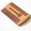 Original Antistatic Wooden Beard Comb, Coarse & Fine Teeth, Moustache