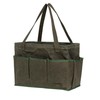 Tool Bag with Metal Frame, Waxed Canvas Wide Open Top
