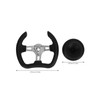 277mm Racing Steering Wheel with 135mm Adapter Black PU Universal