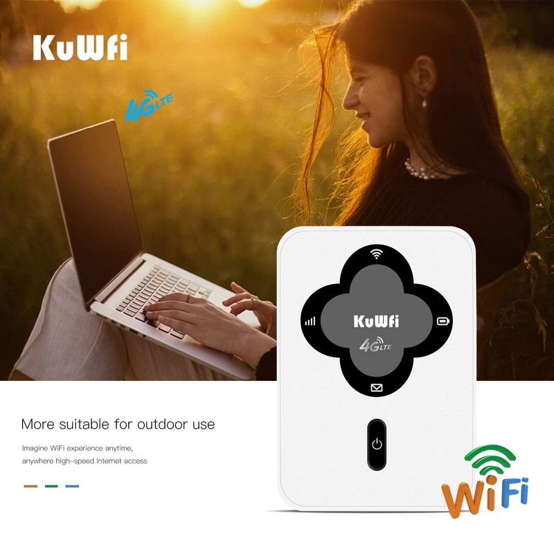 KuWFi 4G LTE Portable Wireless WiFi Router Mobile Hotspot Pocket