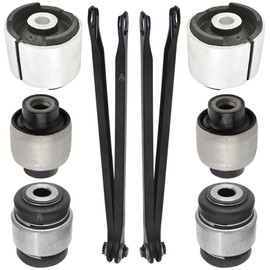 AUTOACER - Rear Suspension Kit 8 pcs - Rear Wishbone Trailing Control Arms & Rear Axle Trailing Arm Bushes Left + Right - for E36 3 Series Year 1992-1999, E46 (1999-2006), E83 X3 (2004-2010)