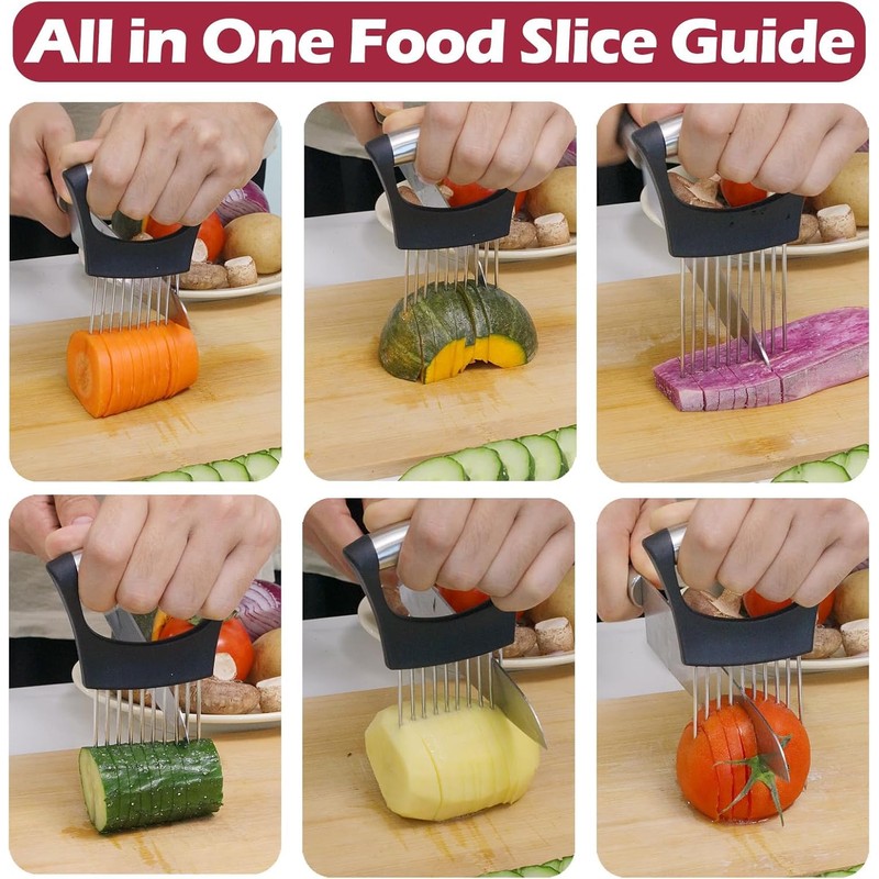 Onion & Lemon Slicer Holder, Vegetable Cutter for Potato, Tomato,