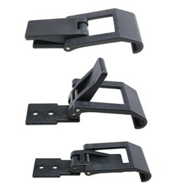 Meuey Lyot Black Latch Toolbox Latch POM Plastic Latch Pull Latch Hatch Latch Cooler Latch 3.5 "x 1.45" with Screws 2PCS