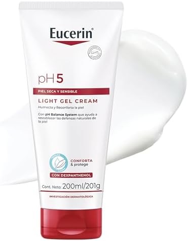 Eucerin Crema Corporal Ultra Ligera Ph5 (200 Ml) Enriquecida Con Dexpantenol, Rápida Absorción Sin Dejar Residuos Para Piel Seca Y Sensible