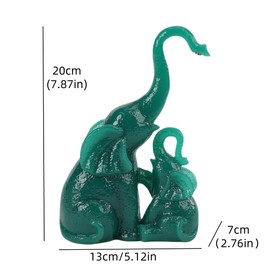 Seyee-bro - Estatuas de elefante para decoración del hogar, regalo de riqueza, figura de elefante de la suerte, escultura coleccionable para estantes, sala de estar y recámara