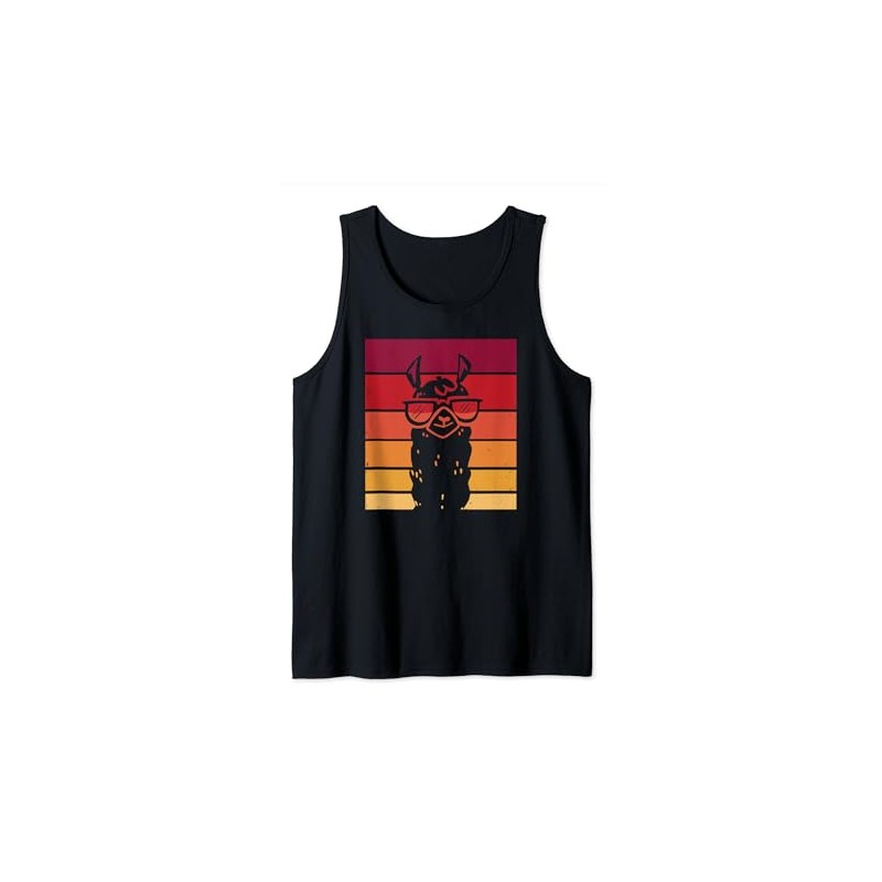 Cute Alpaca with Sunset - Men Women Children Tank Top
