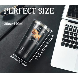 Onebttl Veterinary Gifts, Vet Tech Gifts, Appreciation Gifts for Veterinary Technologists on Christmas and Birthday, 20 oz Stainless Steel Insulated Tumbler - Dogtor