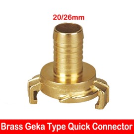 BE-TOOL 3/4" Brass Geka Type Quick Connector, Hose Connector for Garden Irrigation Systems, Heavy-Duty Hose Fitting Connector, Male Hose Thread with Rubber Seals Secured