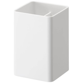 Yamazaki 4848 Magnetic Storage Box, Square, White, Approx. W 2.8 x D 2.8 x H 4.1 inches (7 x 7.2 x 10.5 cm), Tower, Small Item Storage, with Dividers, Hook Included