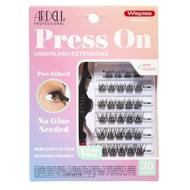 Extensión de pestañas postizas prepegadas con aplicador Wispies Natural, grupos de pestañas personalizables DIY, pestañas individuales aptas para principiantes, 30 unidades
