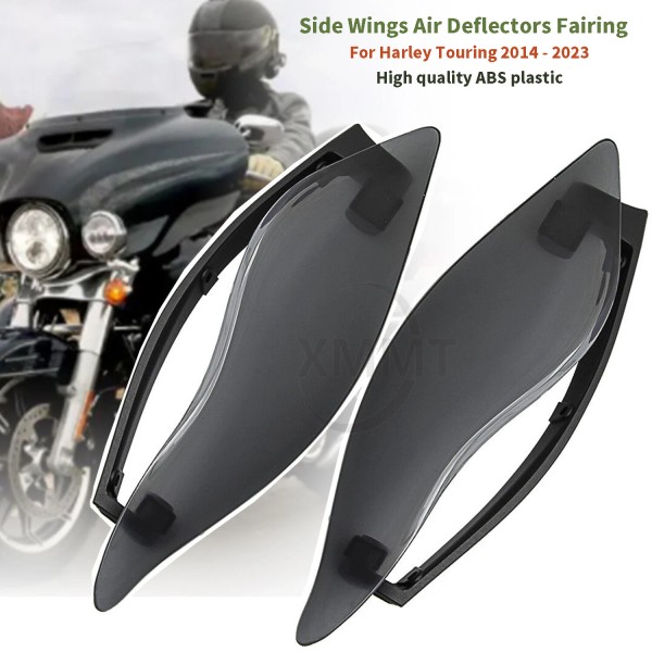 Unbranded Smoke Fairing Side Wing Air Deflector For Harley Electra