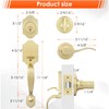 Haidms Gold Front Door Handle and Deadbolt Set, Front Door