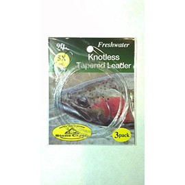 Stone Creek Knotless Tapered Leader 9ft 5X 3pk - Fly Fishing