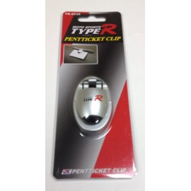 TYPE R JDM TYPE R CAR AUTO VEHICLE PEN MEMO TICKET BUSINESS CARD HOLDER CLIP TR-2535