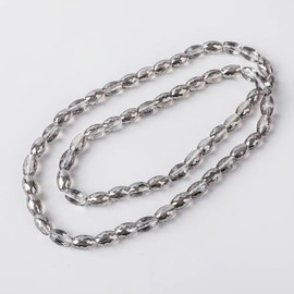 Novborcz58PCS Faceted Barrel Crystal Glass Jewelry MakingShaped Beads Vertical Hole Faceted Glass Spacer Beads for DIY Crafting Findings Bracelet Necklace Jewelry Making 8X11mm(Gray)