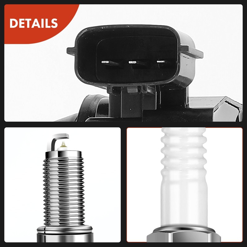A-Premium Set of 6 Ignition Coil Pack and Iridium Spark