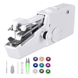 Ausenzup Handheld Sewing Machine, Portable Mini Handheld Sewing Machine Cordless Portable Electric Stitching Device, DIY Hand Sewer Machine for Household, Travel - for Beginners and Professionals