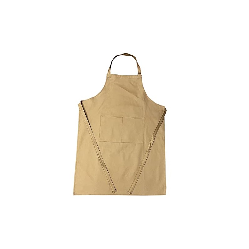 Cotton Bib Apron Split Pocket & Adjustable Neck Adults Home