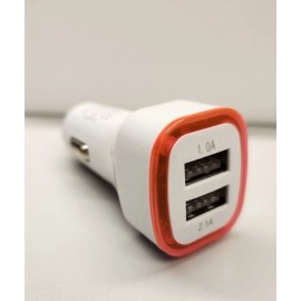 Unbranded Dual USB 2 Port DC Car Charger 1.0A 2.1A Adapter (Random Color)