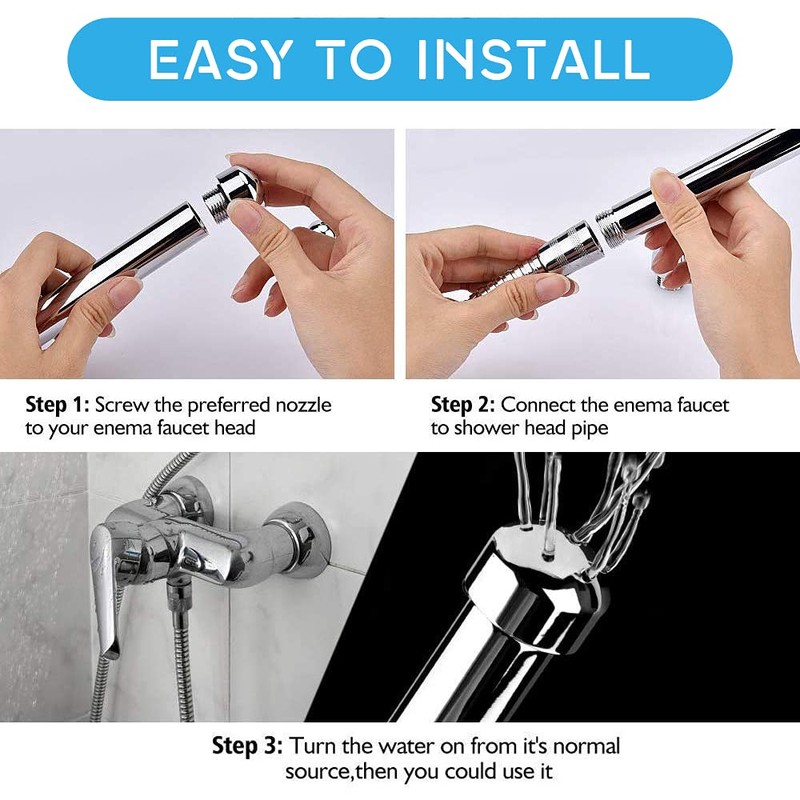 Metal Nozzle Clean Shower Head, 2 Shower Heads 3 Aluminum