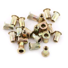 LiebeWH - Juego de Tuercas Remachables Tuercas de Remache de Acero Tuercas de Métrica(M5 (100 pcs/pack