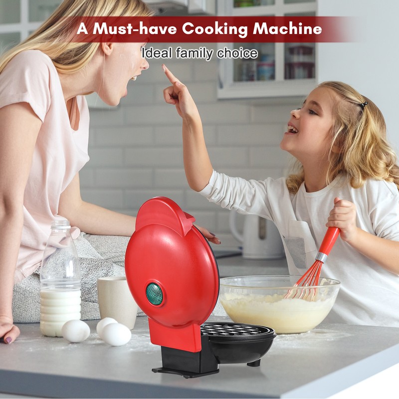 Mini Grill Machine Waffle Maker Electirc Round Griddle Sandwich Eggs