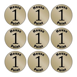 700 Metallic Shiny One House Point Childrens Pupils Gold School Praise Reward Stickers 16mm Primary Teaching Services
