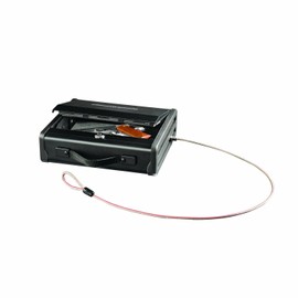 SentrySafe Portable Gun Safe with Key Lock, Steel Cable, and Carrying Handle has a One Handgun Capacity, Gun Safe for Car or Home, PP1K