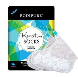 Bodipure Premium Foot Mask Keratin Socks | At Home Spa Moisturizer Socks for Dry Cracked Feet, Callus & Heel Softening | Easy-to-Use Pedicure Foot Repair | Chemical-free Feet Treatment | 12 Pairs