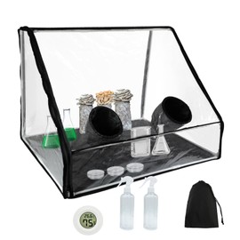 Large Still Air Box 35.43x23.62x23.62inch Mushroom Grow Box,Mushroom Growing kit for Still Air Box Mycology/Mushroom Grow Bags/Mushroom Box/Mushroom Growers,Mushroom Grow Tent (Black)