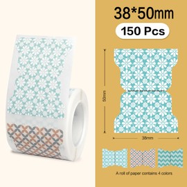 2 Rolls Bible Tabs,150 Colored Page Markers,Morandi Pattern Sticky Note Tabs Book Flags Tabs Strip Index Tabs,Page Tabs for Reading Notes, Books and Classify Files for B21/B3S/B1 Label Printer