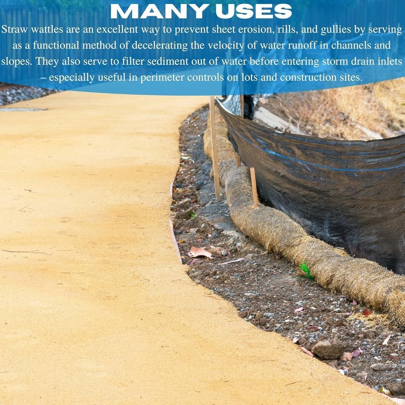 VBS - Straw Wattle - Straw Wattle, Wattles, Erosion Control,