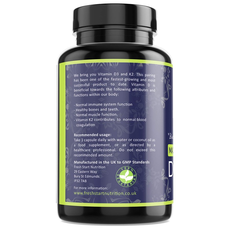Vitamin D3 4000 IU and Vitamin K2 200µg MK7 -