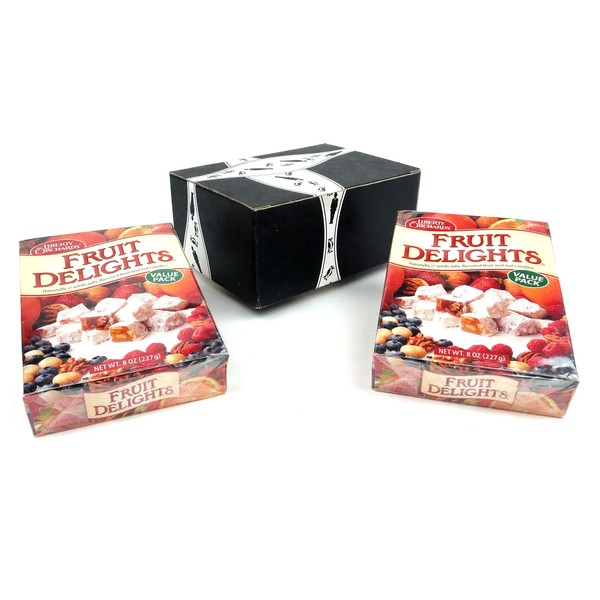 Liberty Orchards Fruit Delights Value Pack, 8 oz Boxes in a BlackTie Box (Pack of 2)