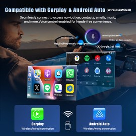 TukboTech 2+32G Android 14 Car Stereo Compatible with Buick Enclave 2013-2017 Radio Upgrade 9inch Touch Screen with Wireless Carplay Android Auto AHD Backup Camera Mirror Link GPS SWC WiFi FM