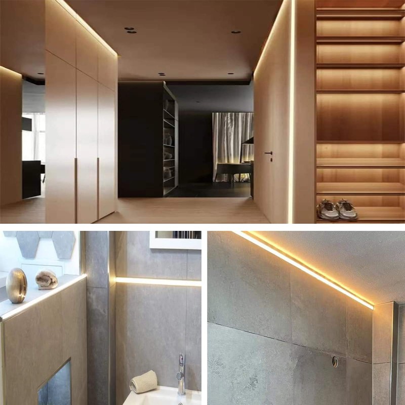 Besseto Plaster-in LED Channel 6 Pack 3.3FT/1 Meter Trim Edge
