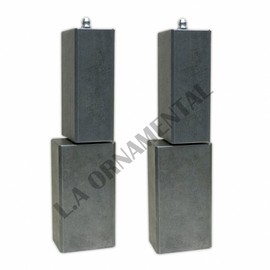 L.A Ornamental 7" Heavy Duty Steel Weld Square Gate Hinge Barrel Driveway Ball Bearing (Pair)
