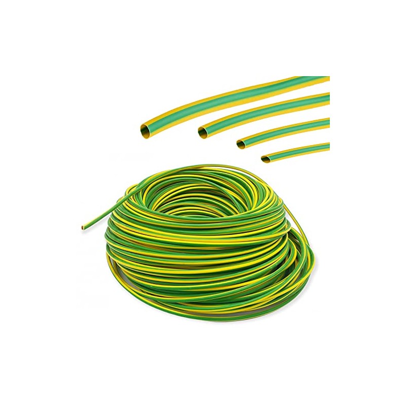 KafTon PVC Sleeving Electrical Wire Cable Earth Green and Yellow