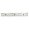 'Love Heart' 30cm (12 Inch) White Plastic Ruler (RL00091014)