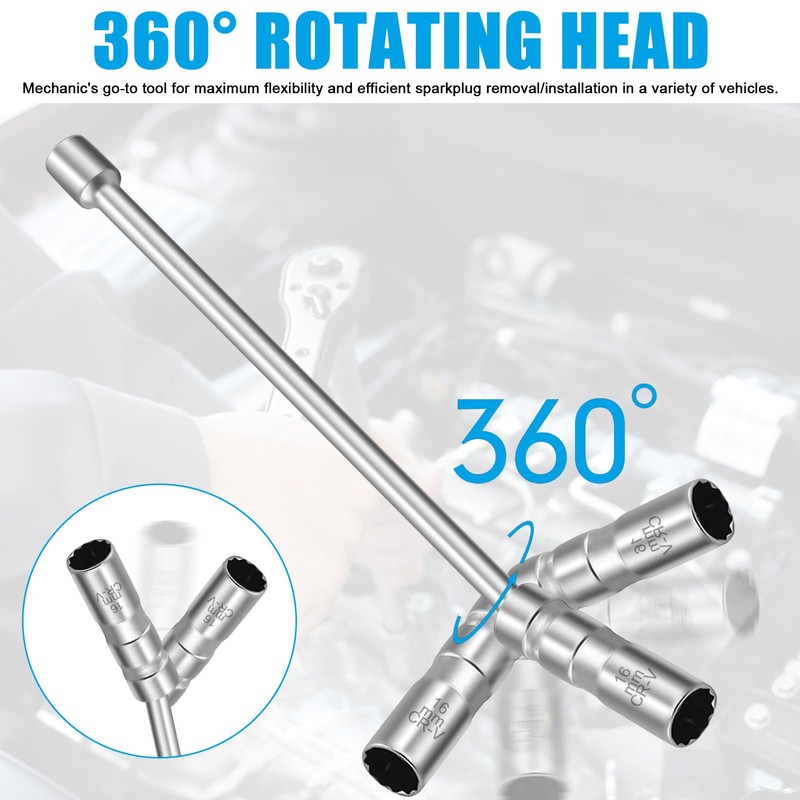 Spark Plug Wrench 30 cm Extension 3/8 Inch: HOMURY Spark