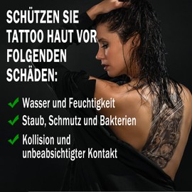 Transparenter Folienverband – Viele Größen Duschpflaster Rolle – Pflaster Wasserfest – Tattoo Folie Verband - Wundpflaster groß – Transparente wasserdichte Hautschutzauflage (20cm*8m)