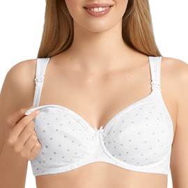 Anita Maternity Women's Miss Cotton Wired Nursing Bra, White (Pearl White 671), 34J (Manufacturer Size: 75J)