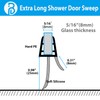 2-Pack Butecare Frameless Shower Door Bottom Seal with Long Sweep