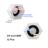 HLIWS 12 Pcs 3/4-inch BSP Threaded Blanking Cap,Drain Cap Seal,Appliance