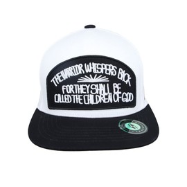 WITHMOONS Cotton Snapback Hat Lettering USA Flag Embroidery Hiphop Flat Bill Baseball Cap TR21402 (White)