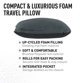 Sea to Summit FoamCore Camping and Travel Pillow, Regular (13.4 x 9.4), Grey