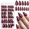 Bellelfin 120Pcs Short Press on Nails Almond Shaped Fake Nails,