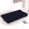Solid Colour Armless Sofa Bed Cover Polyester Spandex Stretch Futon