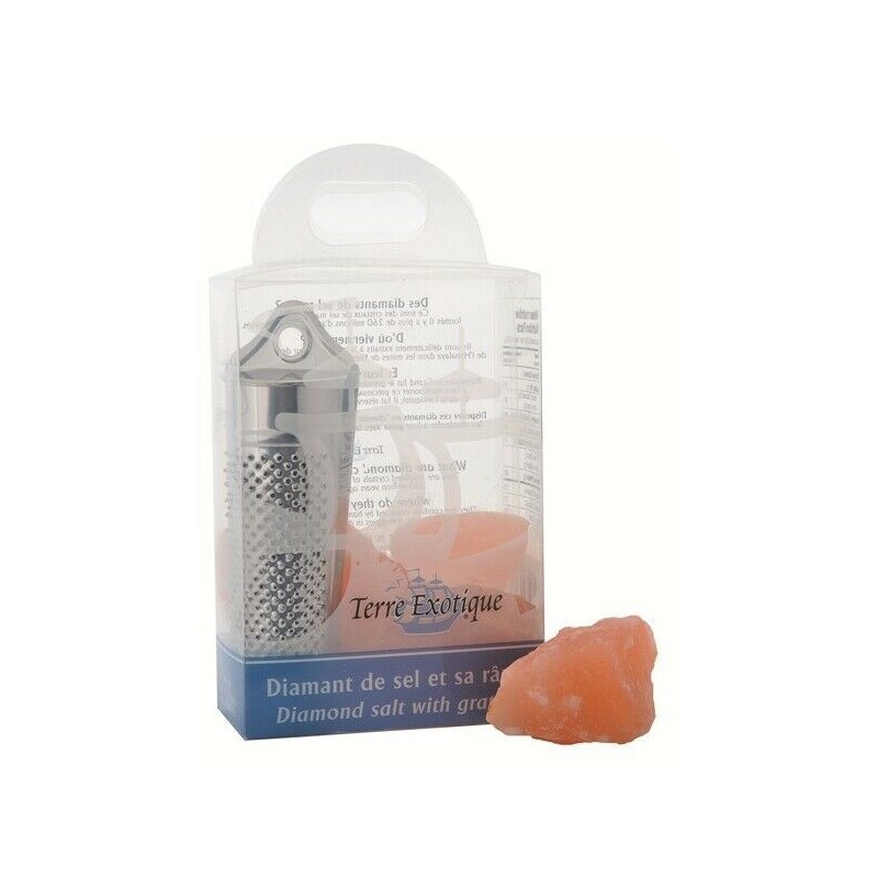 Terre Exotique Pink Diamond Himalayan Salt Set w/ Stainless Steel