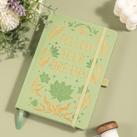 MGGAO Bullet Dotted Notebook for Women Men, 190 Numbered Pages Journal, A5 Butterfly Floral Journals for Writing, Aesthetic Notebooks, Work School Note Taking, 14.7 x 21.4 cm